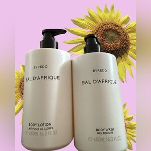 Byredo D'Afrique Body Lotion Jumbo 450ml and 450ml body wash 
New but no box